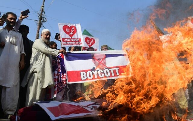 Tens of thousands march in Bangladesh as Muslim backlash against Macron  widens | The Times of Israel