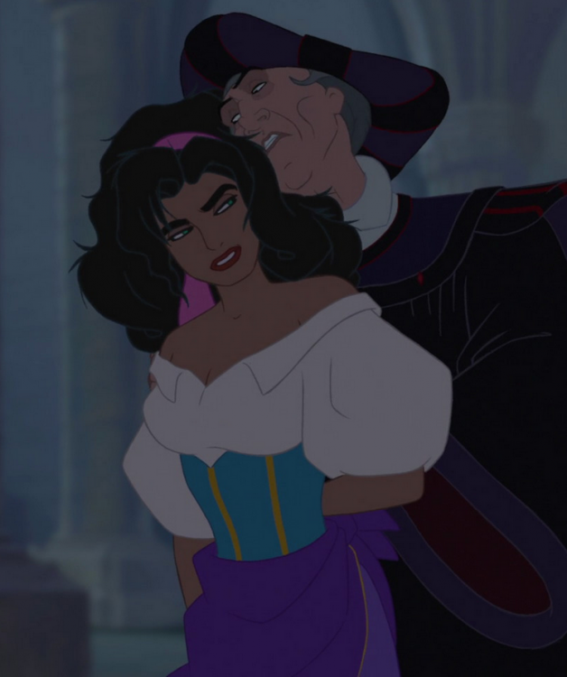 Frollo and Esmeralda: This picture is an exact replica of how i feel when  old guys hit on me on that the train… | Esmeralda disney, Disney cartoons,  Disney villains