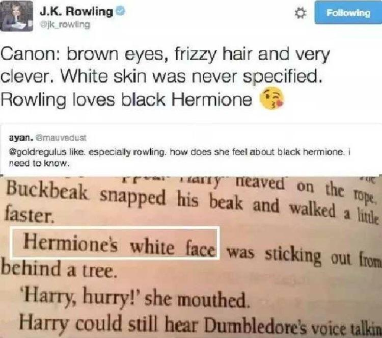 r/therewasanattempt - To claim Hermione was black